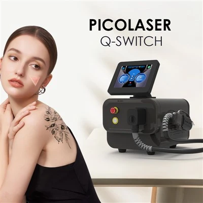 Q Switch ND-YAG Laserový stroj na odstranění tetování Dvojtyčí kombinovaný laser